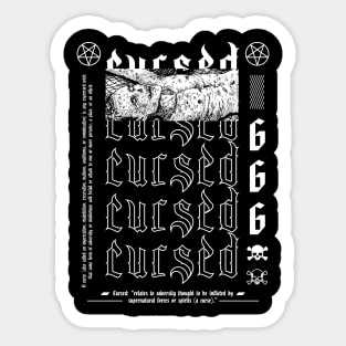 Cursed (Streetwear Style) Sticker